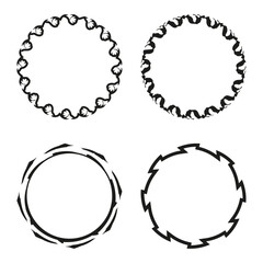 Set of Circle, Decorative Graphic Design Elements.