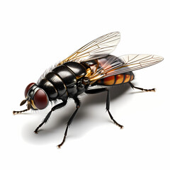 Fototapeta premium Fly Isolated on White
