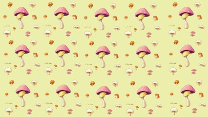 Mushroom pattern background