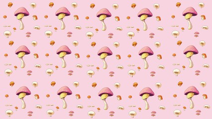 Mushroom pattern background
