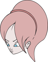Red hair head