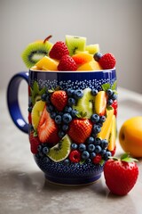 fruit art mug