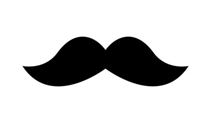 Mustache illustration, icon. Vector moustache.