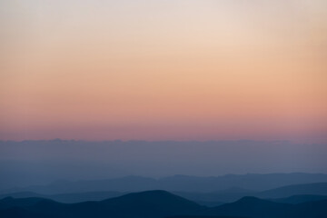 Fototapeta na wymiar Sunset sky in mountains