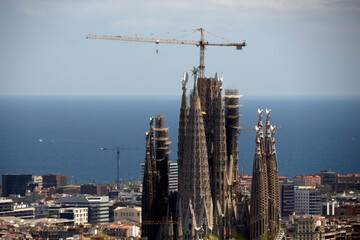 barcelona view from park guell spain gaudi masterpiece