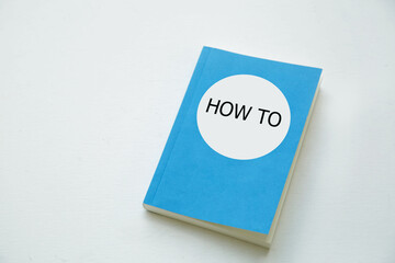 How To guide book and instruction manual book  - obrazy, fototapety, plakaty