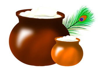 Janmashtami curd matka - janmashtami curd pot - happy krishna janmashtami