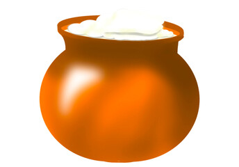 Curd Pot illustration janmashtami
