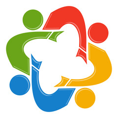 Tie people concept logo design 1