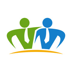 Partnership business human logo symbol