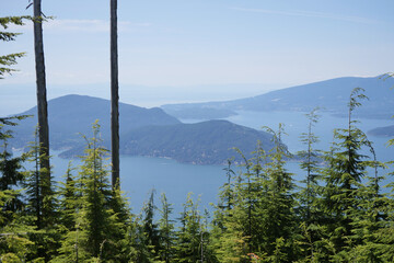 Beautiful view from the Bowen Lookout on Cypress Mountain in West Vancouver, British Columbia, Canada