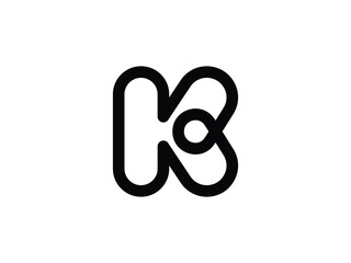 Fototapeta premium abstract letter K line logo design
