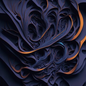 3D abstract  dark background