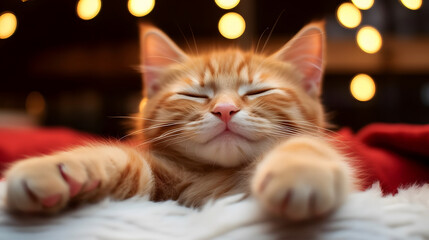 Sweet Slumber: A Peaceful Nap of a Kitten