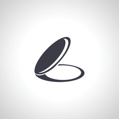 powder with mirror icon. cosmetology and beauty icon. powder icon.