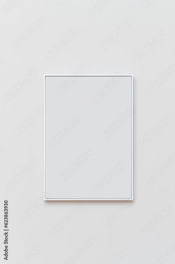 Poster Transform space into an art gallery with modern picture frames. white design and empty templates create blank canvas for images or artwork. Whether in home or office.