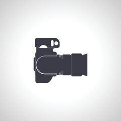 photo camera icon. professional digital photo camera icon.