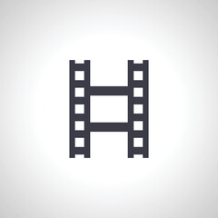 Photo video film frame tape icon.