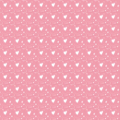 White heart on pink background.