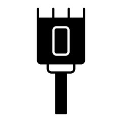 Cable Plug Glyph Icon