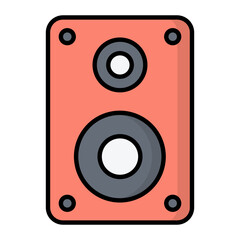 Speaker Line Color Icon