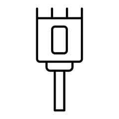 Cable Plug Line Icon