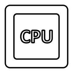 CPU Line Icon