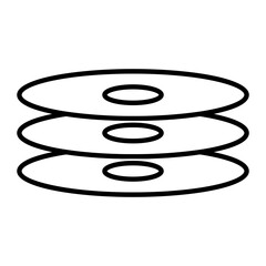 CD Disk Line Icon