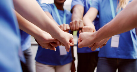 Volunteer Charity Team Joining Hands Together