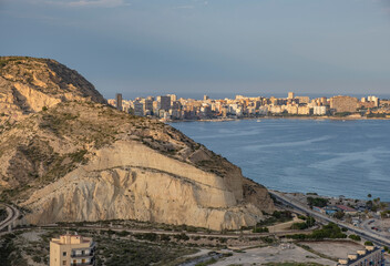 Panoramic view of Alicante, Costa Blanca Spain 