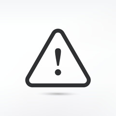 Warning vector icon in modern design style for web site