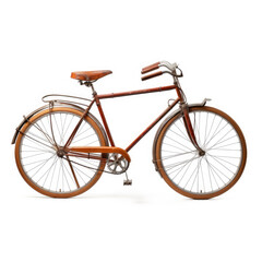 vintage bicycle isolated on white