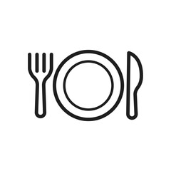 cutlery icon, restaurant icon