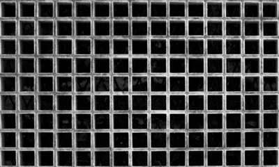 Tuinposter metal grid background © Sleyman