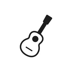 guitar icon vector logo template
