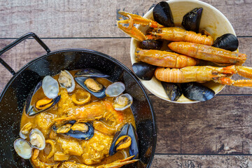 Suquet de peix, a seafood dish common in the Mediterranean coasts of Catalonia and Valencia, comes from such or juice, and is commonly used in Catalonia to refer to seafood and fish recipes.