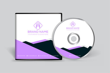 Abstract black color CD cover design
