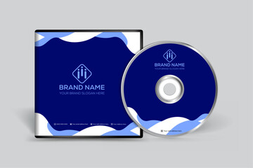 Clean and blue color CD cover template