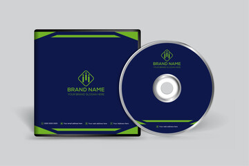 Abstract green color CD cover design