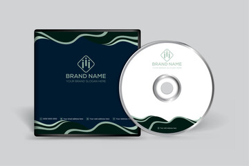 Clean and blue color CD cover template