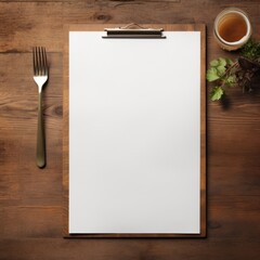 empty menu mockup