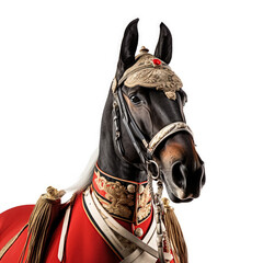 Obraz premium Horse soldier; isolated on white background