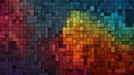 Abstract  multicolored mosaic