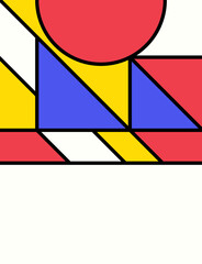 vector modern geometric bauhaus style with text space for brochure, banner, and publication background