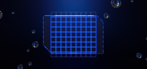 futuristic gaming esports background abstract wallpaper, cyberpunk style scifi game, stage concert scene in pedestal display room, led neon glow light, 3d illustration rendering