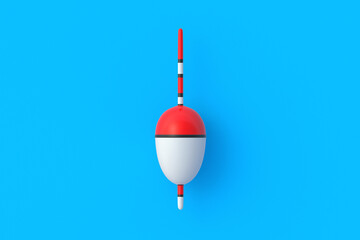 Fishing float. Accessories for hobby and leisure. Top view. 3d render - obrazy, fototapety, plakaty
