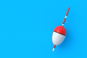 Fishing float. Accessories for hobby and leisure. Top view. Copy space. 3d render © OlekStock