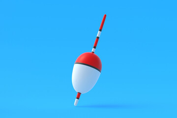 Falling fishing float. Accessories for hobby and leisure. 3d render © OlekStock