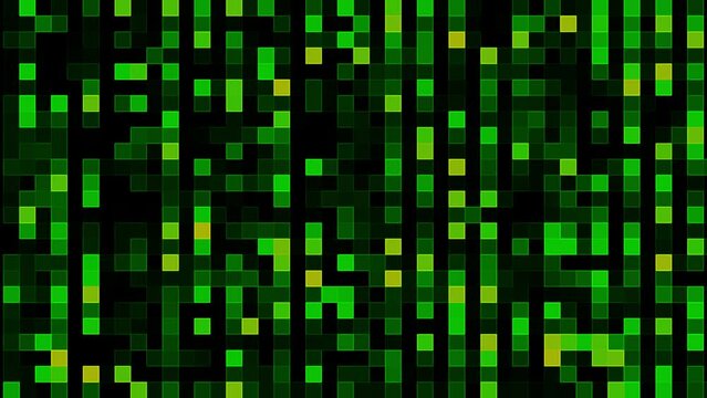 Pixelart Reality: Matrix Style Binary Code in Infinite Connection. Abstract Illustration of Modern Networking and Information Flow. 4K Stock Footage. Unique Video footage