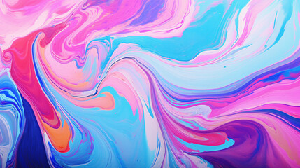 Fototapeta na wymiar Marbled acrylic painted waves and colorful texture background 
